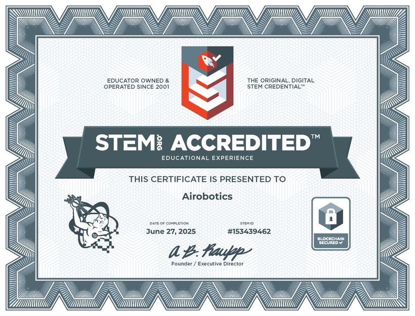 STEM.org Accredited — Airobotics, STEM ID #153439462
